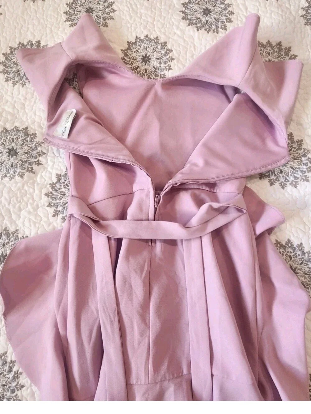 Rare Editions Girls Lilac Ruffle Fit & Flare Special Occasion Dress Size 12
